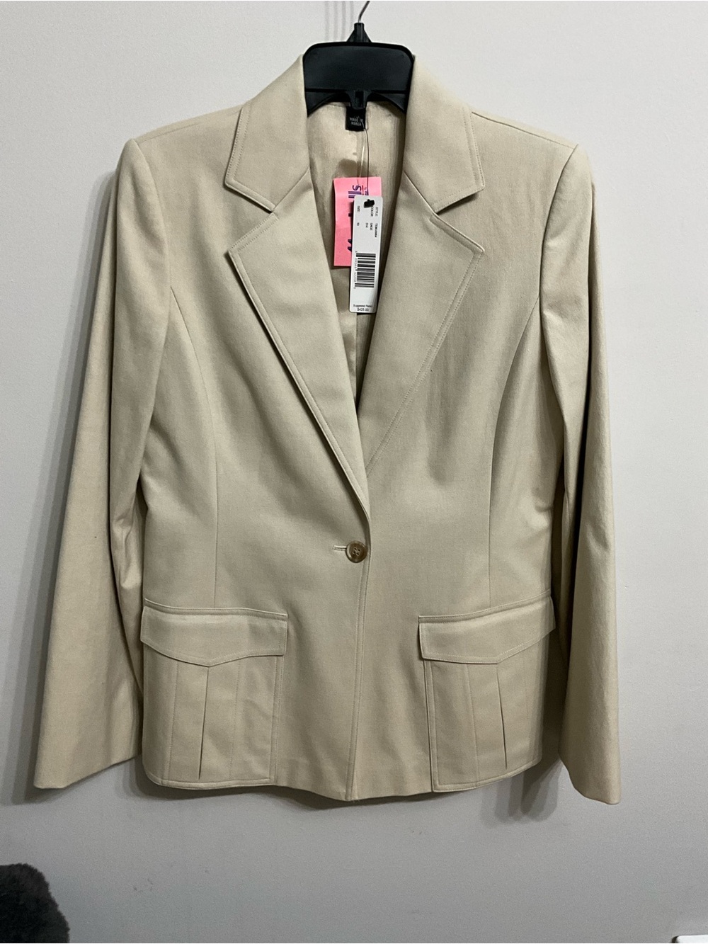 Tailored Cream Single-Button Blazer Jacket